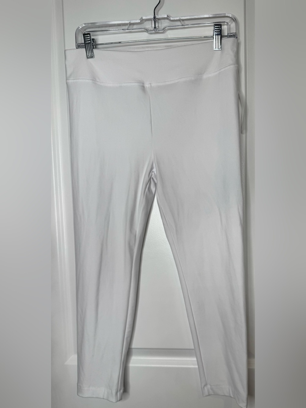 Time and Tru White High-Waist Stretch Leggings fitted stretch size MD comfy